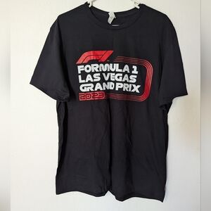 2023 Formula 1 Grand Prix Las Vegas F1 Racing Black T-Shirt Size XL